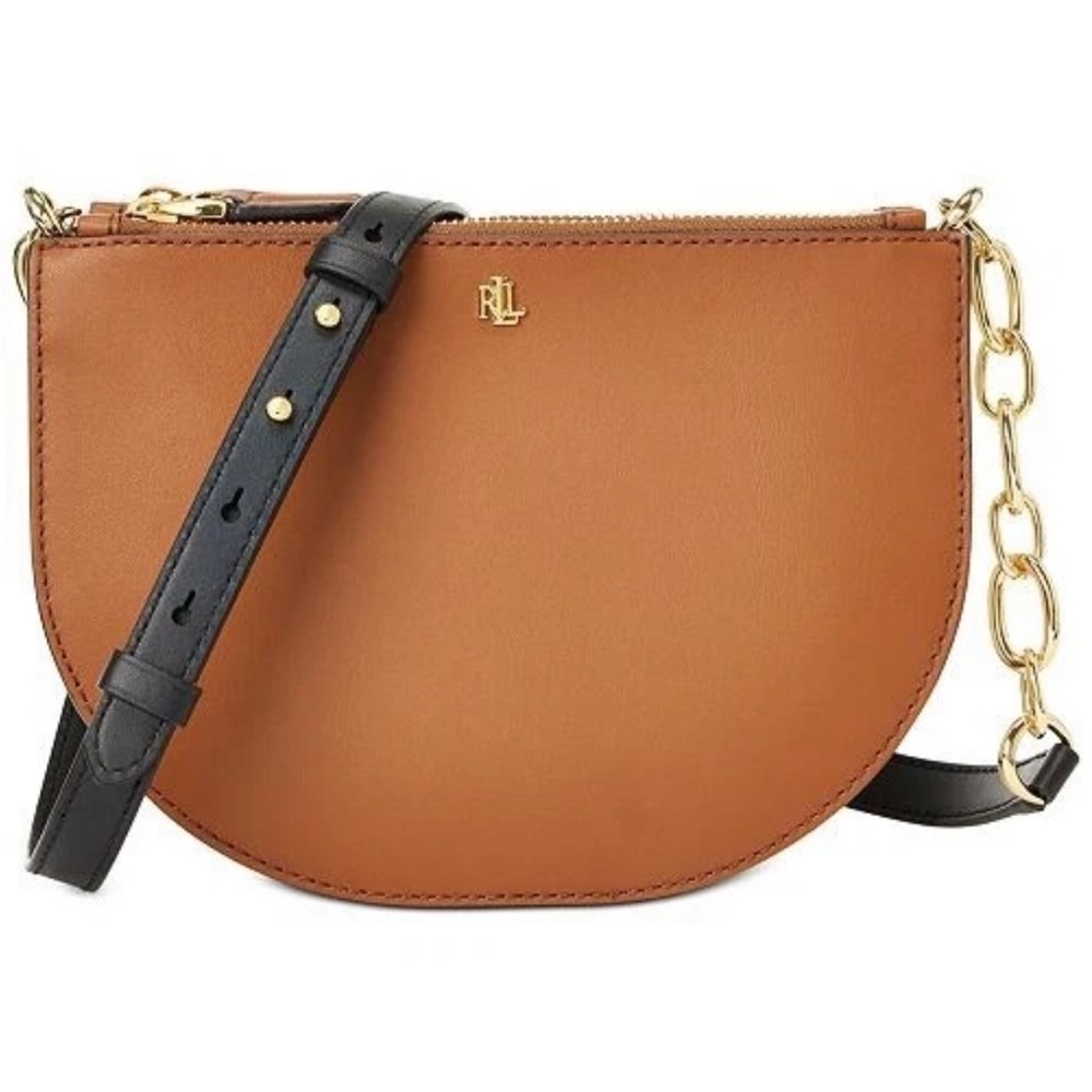 Ralph Lauren Brown and Black Crossbody Bag